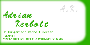 adrian kerbolt business card