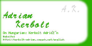 adrian kerbolt business card